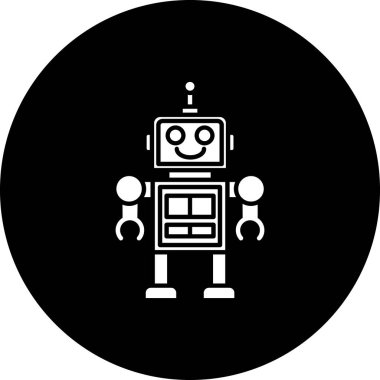 robot. Web simgesi vektör illüstrasyonu
