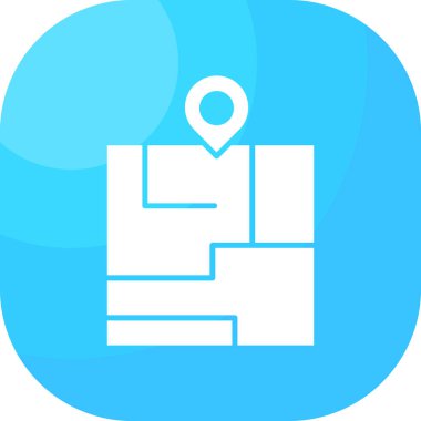 harita konumu pin simgesi ile doldurulmuş dış hat biçimi