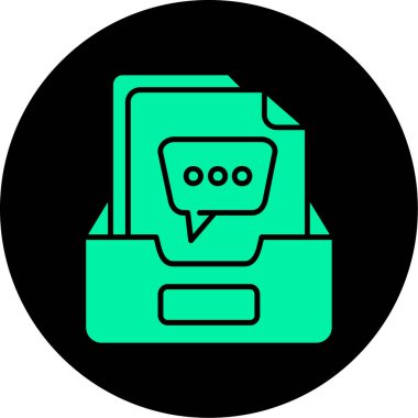 Vektör iletisi Simgesi illüstrasyonu