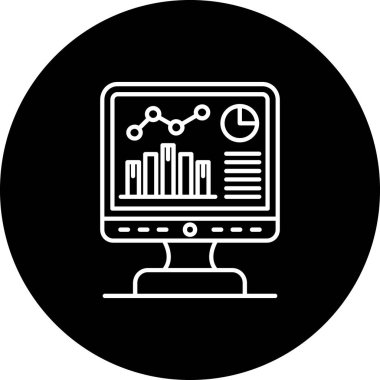 Veri analizi. Web simgesi basit illüstrasyon