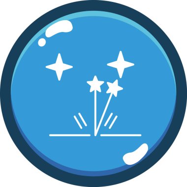 Bir yıldızın mavi ve beyaz arkaplanının vektör çizimi