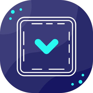 Basit biçim arkaplanındaki kontrol listesi simgesi. kontrol et