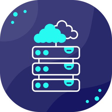 Bulut hesaplama simgesi vektör illüstrasyonu