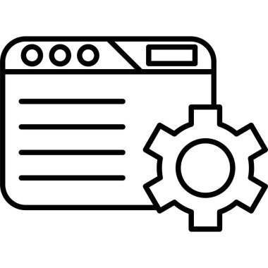 Ayarlama. Web simgesi basit illüstrasyon