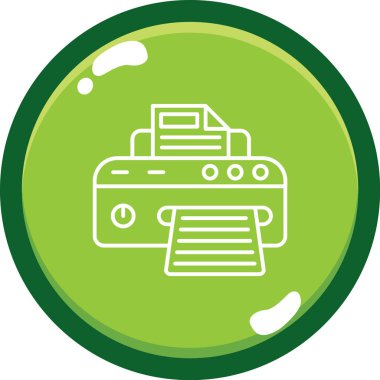 Yazıcı simgesi, vektör illüstrasyonu