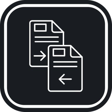 belge simgesi, basit vektör illüstrasyon tasarımı