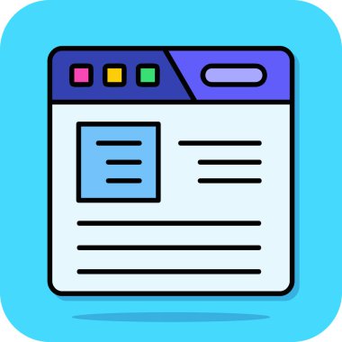 tarayıcı web sayfası simgesi, vektör tasarımı