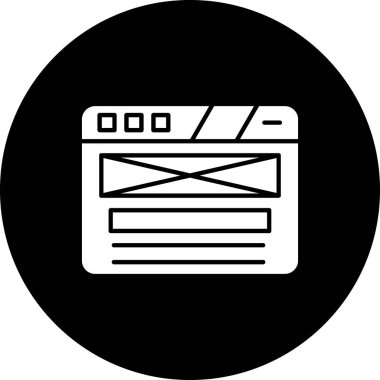 tarayıcı pencere simgesi, vektör illüstrasyonu