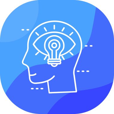 beyin ikonu vektör illüstrasyonu