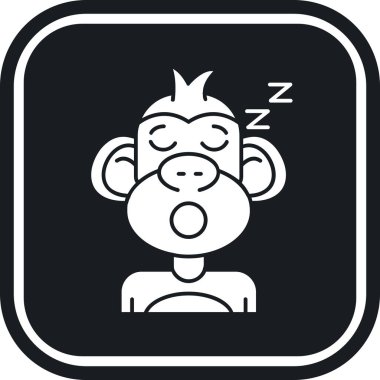 Vektör çizimi, tatlı uyuyan bebek simgesi