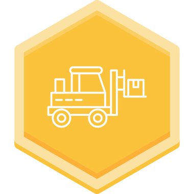 Bir kamyon simgesinin vektör çizimi