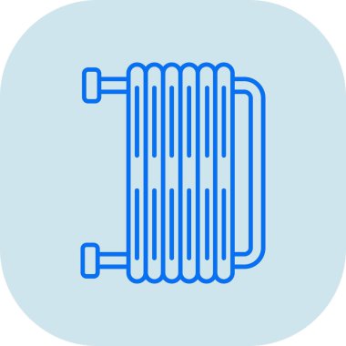 Isıtma sistemi simgesinin vektör illüstrasyonu