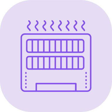 Radyatör simgesi, vektör çizimi