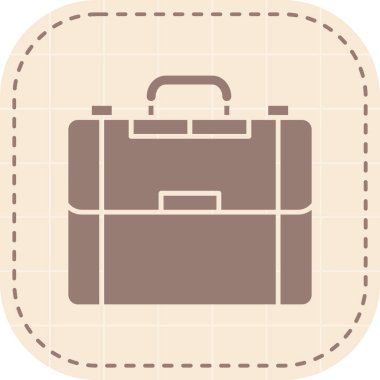 Çanta. Web simgesi basit illüstrasyon