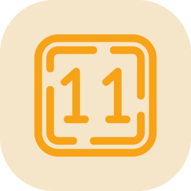 bir numaralı simge, düz tasarım