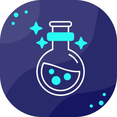 Sihirli iksir ikonu ana hatlarıyla doldurulmuş