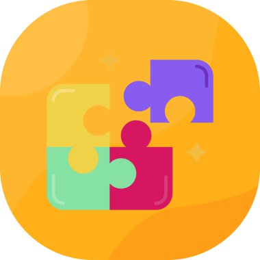 Bulmaca vektör simgesi modern basit illüstrasyon,