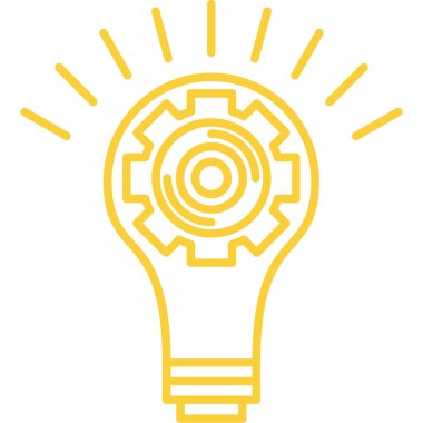 fikir ampul simgesi vektör illüstrasyon