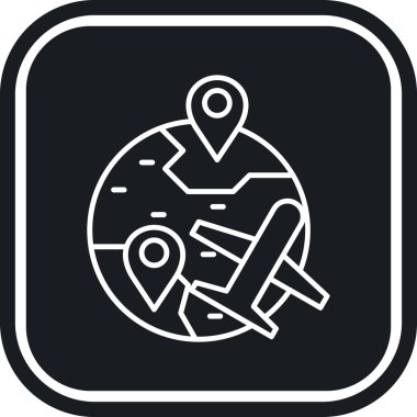 Bir dünya simgesinin vektör illüstrasyonu