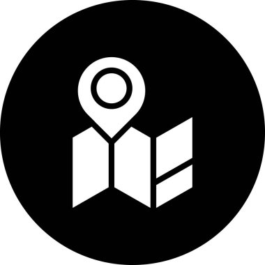 konum haritası simgesi, vektör illüstrasyonu