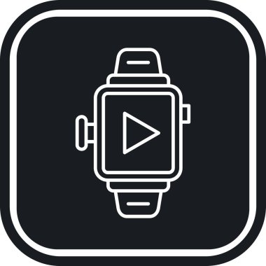 vektör glyph düz simgesini izle