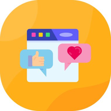 Sosyal ortam vektör simgesi