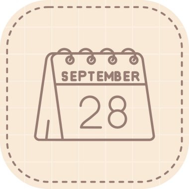 Takvim simgesinin vektör illüstrasyonu