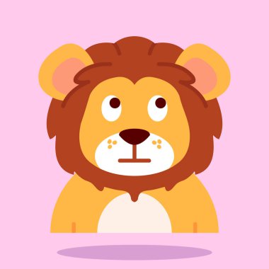 Aslan simgesi vektör illüstrasyonu