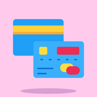 Ödeme kartı vektör simgesi.