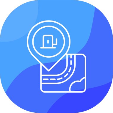 konum haritası simgesi, vektör illüstrasyonu basit tasarım