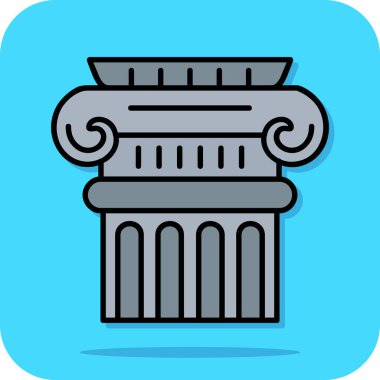 sütun yunan simgesi doldurulmuş ana hatlar biçiminde