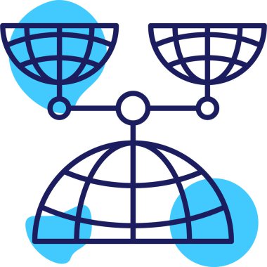 Küresel ağ simgesinin vektör illüstrasyonu