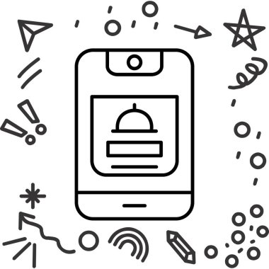 akıllı telefon simgesi vektör illüstrasyonu