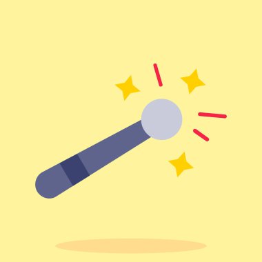 Beyaz arkaplanda çizgi film tarzında düz bir fener simgesinin vektör çizimi