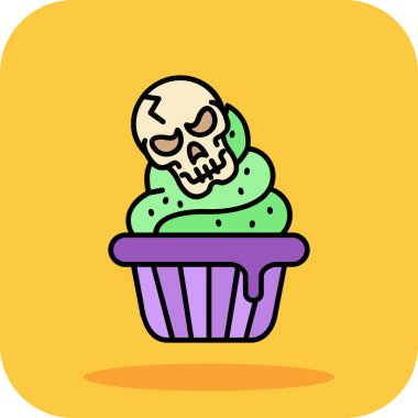 Pembe arka planda izole edilmiş şirin kek karakterinin vektör çizimi