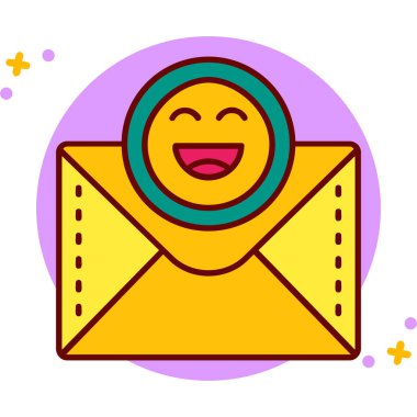 Mutlu harf simgesi, vektör illüstrasyonu