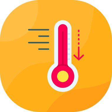 Termometre. Web simgesi basit illüstrasyon