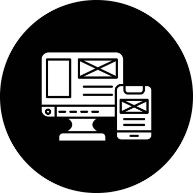 Web ve mobil vektör simgesi. Web simgesi tasarımı