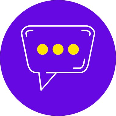 Sohbet simgesi, vektör illüstrasyonu basit tasarım