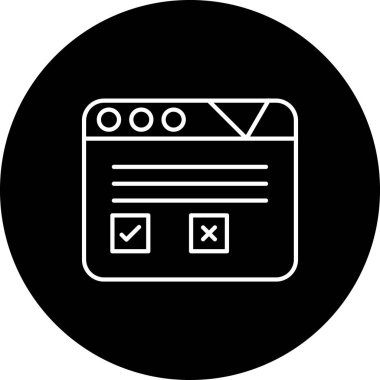 tarayıcı simgesi, vektör illüstrasyonu