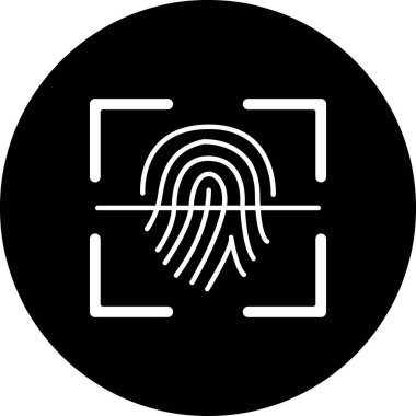 parmak izi ikonu vektör illüstrasyonu