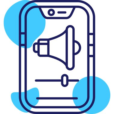 Cep telefonu simgesi, vektör illüstrasyonu