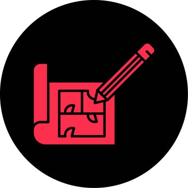 Modern bir simgenin vektör illüstrasyonu