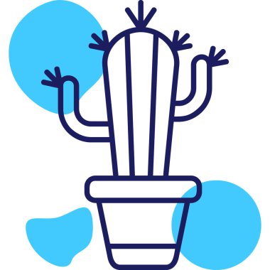 Kaktüs. Web simgesi basit illüstrasyon