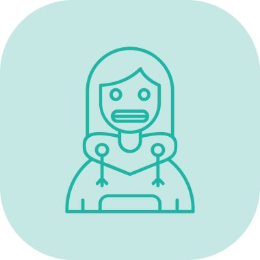 Kadın düz vektör simgesi