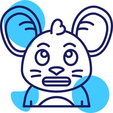 hayvan yüz duygu simgesi ile doldurulmuş dış hat biçimi