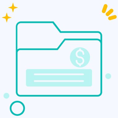 Fatura dolar para simgesi - taslak biçimi