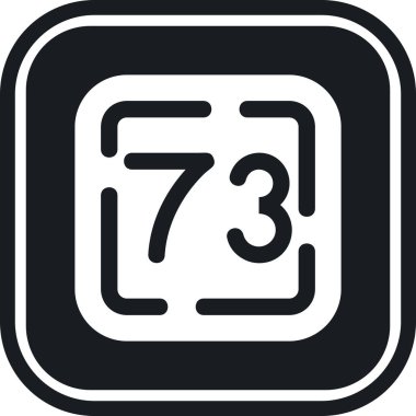 7 numaralı simge beyaz arkaplanda izole edildi. sayı işareti işareti sembolü