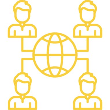 genel ağ vektör çizgisi simgesi