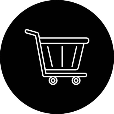 Alışveriş arabası simgesinin vektör çizimi